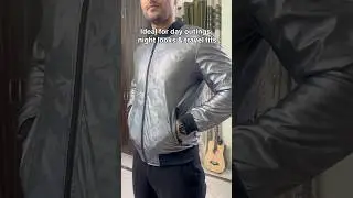 Grey shinny jacket unisex #shorts #unisex #jackets #mensfashion #fashion #winterwear