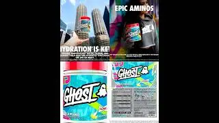GHOST Amino: Essential Amino Acid Supplement, Sonic Ocean Water -