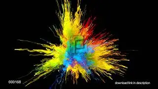 4k footage Color Burst iridescent multicolored rainbow powder explosion fluid ink particles