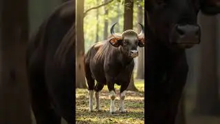 🐃 Indian Gaur &ndash; the mighty bison of India! Strong, massive, and a true gentle giant of the wild 🌿