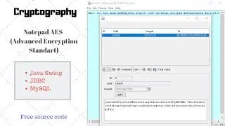 Java Swing Application Notepad AES Advanced Encryption Standart