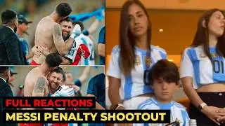 Antonela and Messi's family reactions to Messi and Dibu Martinez saves for Argentina vs Ecuador
