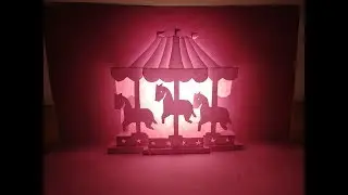 3d Carousel | Pop up card | origami | paper art | kirigami art | 3d旋轉木馬彈出卡片