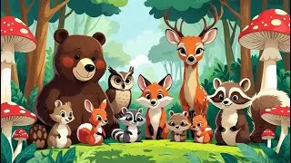 🌲 Toddler Song About Forest Animals 🦊 | Meet Bear, Fox, Owl & More 👶 | Fun Animal Song for Kids 🎵