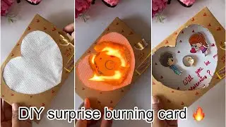 DIY Surprise Card🔥 Idea | Fire Card | Unique Way To Propose | How To Make Reveal Card | Burning Card