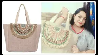 #myntra#Astrid#Tote Bag#Oversized#Tasselled#Jute#Shopping Bag#Handbag Series