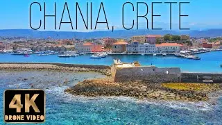 Chania, Crete, Greece 4k Drone