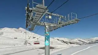 Les Sybelles : Départ de la Chal vers le Corbier