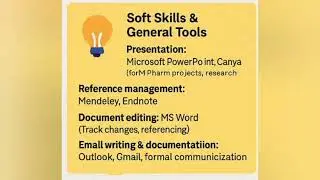 SOFTWARE SKILLS and TOOLS for B.Pharm Graduates / Students| M PHARM | D PHARM | Pharm D.