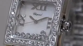 Chopard Steel Happy Sport Square 30mm with Diamond Bezel Ref No. 278505-2001