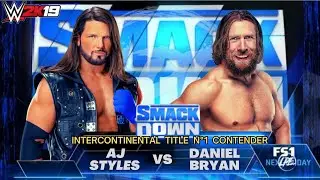 Aj Styles vs Daniel Bryan 2 WWE 2K highlights