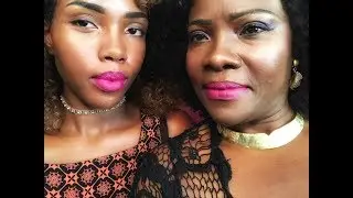 Colourpop Metallic & Satin Liquid Lipstick Swatches on Dark Skin ft. Mom