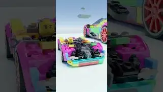 Colorful LEGO Pagani Utopia Build | Hypnotic Loop Animation #legoinstructions  #lego #legobuild