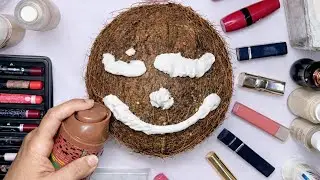ASMR Makeup on Coconut (No Talking ) | Makeup for Sleep | #3