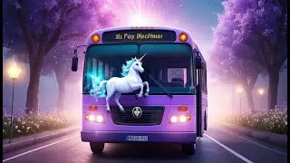 The Unicorns on the Bus | Magical Bus Ride Song for Kids | Unicorn Rhyme for Toddlers