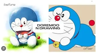 Haw to draw doremoon drawing and colouring tutorial for beginners 