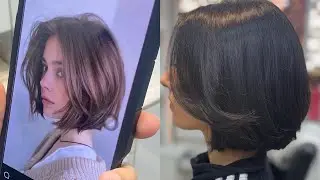 Straight Bob Haircut With Layers Tutorial