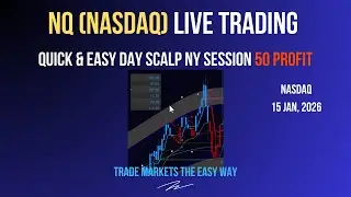 NQ (NASDAQ) Live Trading - Quick & Easy Day Scalp NY Session 50 Profit