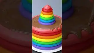 #shorts Amazing Rainbow Cake Decorating