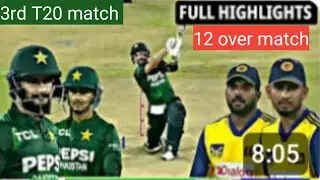 3rd T20 match live Pakistan bowling Attack so great but Siri Lankan fight back result deferent.