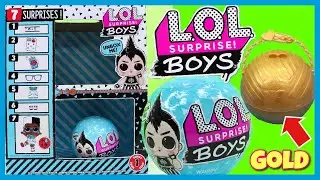 LOL Surprise BOYS Series 1 Boy Doll Unboxing! GOLD BALL! L.O.L. Blind Bags Opening Video for Kids