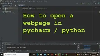 how to open a website in pycharm | how to open a website with python