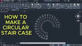 #spiralstairs type make on AutoCad