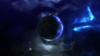 Supergiant planet and nebula - HD -  Royalty free background