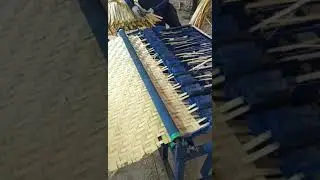 Bamboo/reed/straw/grass mat weaving/knitting machine