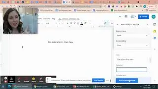 Using Google Doc Citations Tool to make a works cited page