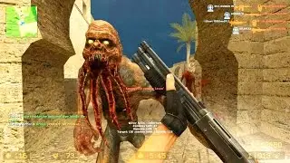 Counter Strike Source - Zombie Riot mod Zombie boss fights - Multiplayer Gameplay on Dust 1 map