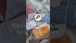 Ripple Paper Cups in Multicolor Print  #coffee #disposablecups #paperart paper