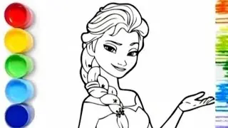 How To Draw Disney princess Elsa _step by step || Disney Frozen || coloring _ Drawing 