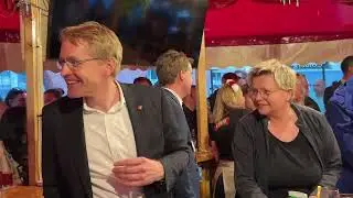 Kieler Woche 2024: Daniel G&uuml;nther & Manuela Schwesig am polnischen Bierstand / Internationaler Markt