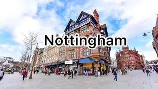 Nottingham | La Città di Robin Hood | England , U.K | 4K Walking Tour