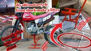 DIY Homade lifter dirt bike center stand easy to lift from scrap materials old fork to enduro stand