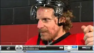 Daniel Alfredsson After  Period 2 (Carolina Hurricanes vs Ottawa Senators Feb 7, 2013) NHL HD.mp4