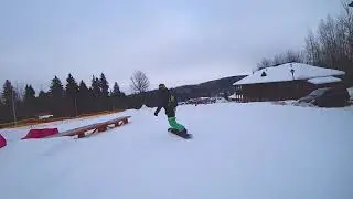 Катание на сноуборде в ГСОК Логойск Беларусь