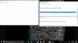 How To Make A Cool Harmless Matrix Virus Using Notepad!