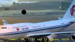 Air China 981 vs JFK ground control