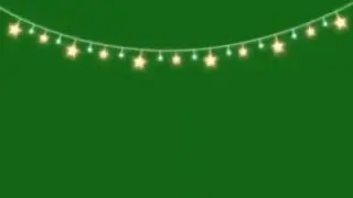 Free green screen of fairy lights