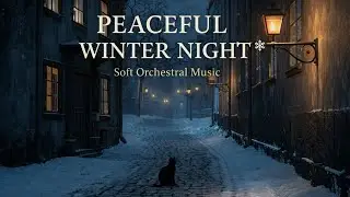 Peaceful Snowy Street at Night ❄️
