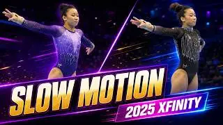 Jayla Hang Super Slow Motion 2025 Xfinity US Championships Day 1 - Day 2 Comparison