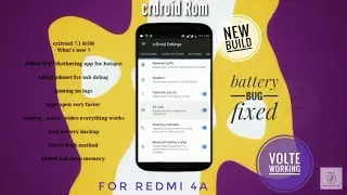 Cr Droid Nougat 7.1.2 redmi 4A / rolex | best for gamer's |battery bug fixed updated zip|Techyugam