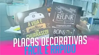 COMO FAZER PLACAS DECORATIVAS PERSONALIZADAS NO PVC (FÁCIL)