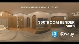 360 Degree Room Design | Realistic Interior Render in 3ds Max + V-Ray #360degree #sumitgodara