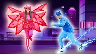 BIANKINHA FINGE BRINCAR DE SER OS PJ MASKS ( Super Herói ) Desenho Animado