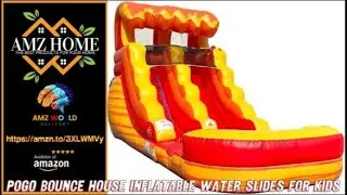 Describing Pogo Bounce House Inflatable Water Slides for Kids, Amazon