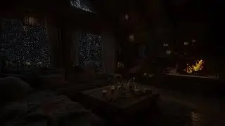 Fell Sleep With Rain And Fireplace In A Dark Candlelit Room - 3 Hours Of Deep Sleep Sounds