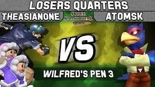 Wilfred's Pen 3 TheAsianOne(Marth/IC's) vs 404 Cray(Falco) Loser's Quarters
